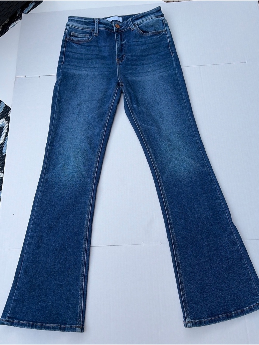 Vervet Blue Wide Leg Jeans Women’s Size 28 High Rise Medium Wash Stretch